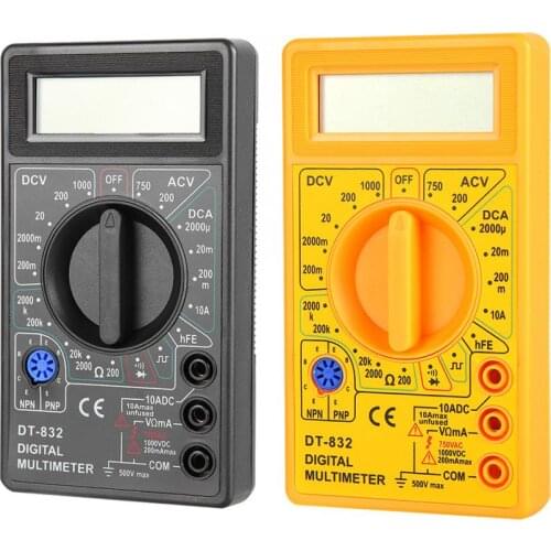 Digital Multimet DT-832 Handheld Pocket Digital Multimeter AC/DC Voltage Current Resistance Tester with Buzzer