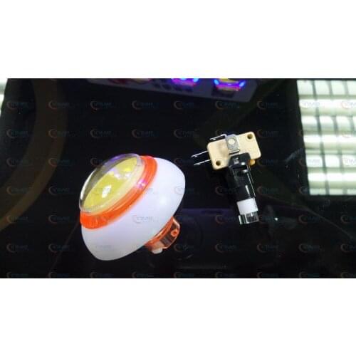 Colorful Lights Ring LED push button Illuminated edge led automatic color change button with microswitch for Arcade game cabinet