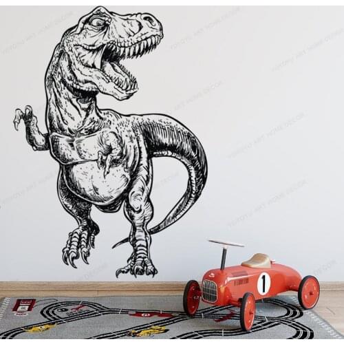 Dinosaur Jurasic T-Rex wall decal Dinosaur Wall Sticker vinyl Boys Room decor kids bedroom removable wall art mural HJ853