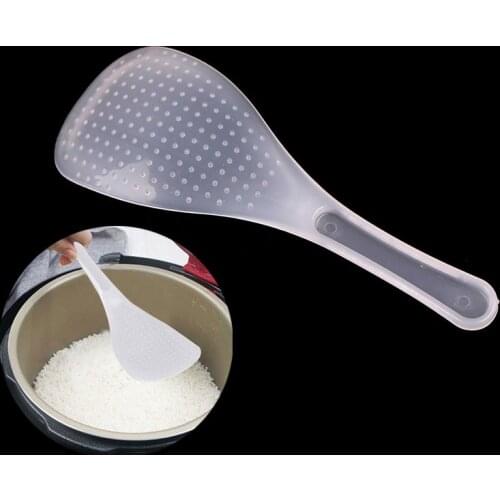 2pcs Environmental Non Stick ABS Rice Spoon Kitchen Spoons Soup Ladle Tableware Dinnerware Rice Cooker Special Kitchen Tool
