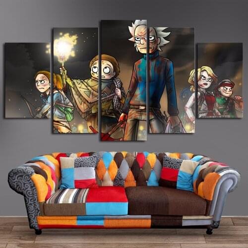 JIE DO ART 5 Panels Canvas Painting poster Wall Art Painting Modern Home Decor Picture For Living Room