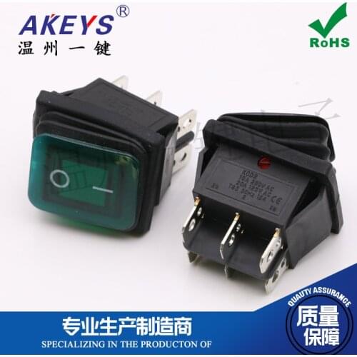 KCD4-202N-FS Waterproof and dustproof Rocker switch 6-pin 2/3 gear Rocker switch