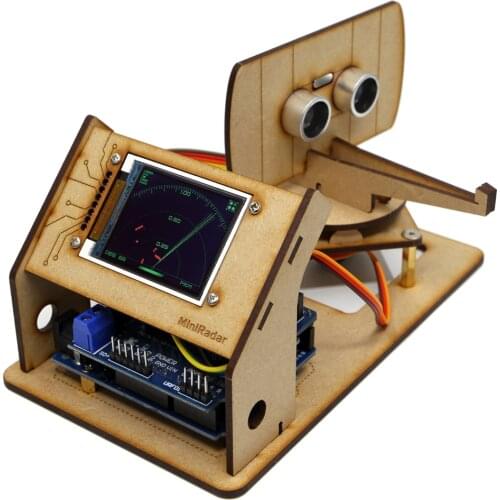Miniradar ultrasonic radar maker project TFT LCD screen detection robot