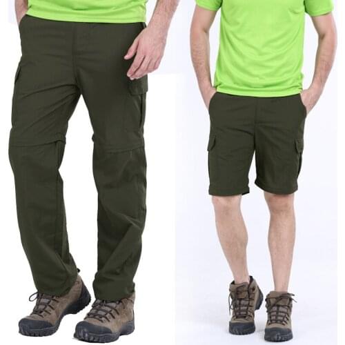 Mens Summer Outdoor Hiking Thin Pants Removable Shorts Quick Dry Trousers Mountain Climbing Trekking Fishing Waterproof Pants