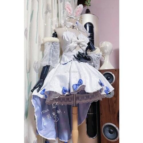 [Customized] Anime VTuber Usada Pekora Hololive Wedding Dress Party Outfit Cosplay Costume Women Halloween Free Shipping 2021New