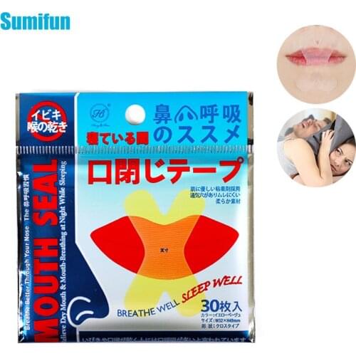 30Pcs/bag Anti Snore Sticker Anti-snoring Tape Nasal Lip Paste Stickers Sleeping Less Mouth Breathing Adult Children Health Care
