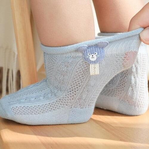 3 Pairs Summer Toddlers Baby Boy Girl Radish Cat Fish Anti-slip Elastic Cotton Socks 2020