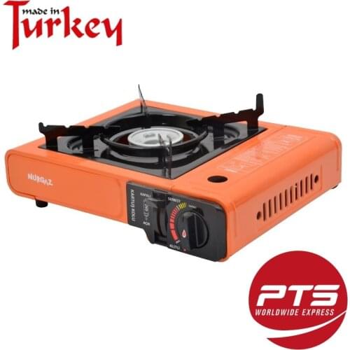 Nurgaz Outdoor 2021 New Outdoor BBQ Gas Stove Camping Gas Burner Folding Electronic Stove Hiking Portable Foldable Orange Color