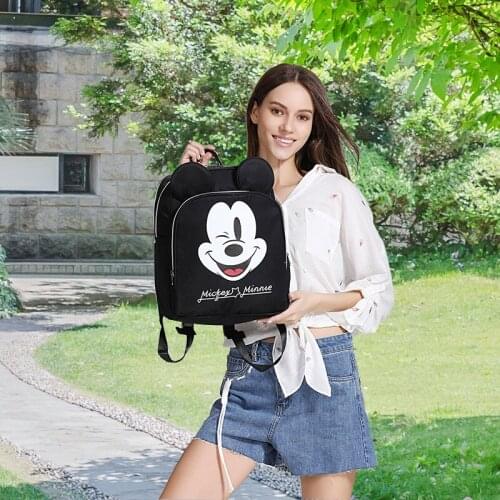 Genuine Disney New Fashion Backpack Womens Street Trend Storage Bag Outdoor Large-capacity Mother and Baby Bag