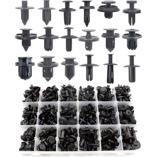 Car Body Plastic Push Pin Rivet Fasteners Trim Moulding Clip Mixed 18 Kinds Bumper Fender Leaf Plate Retainer