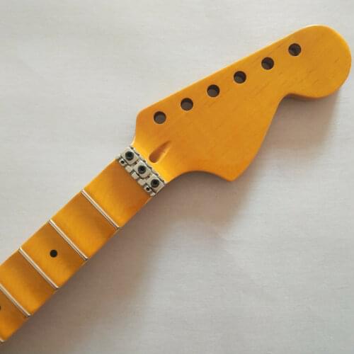 Full scalloped Guitar Neck for Stat Electric Guitar Replacement 22 Frets Maple
