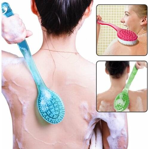 Bath Brush Back Body Bath Shower Sponge Scrubber Brushes with Handle Exfoliating Scrub Skin Massager Exfoliation Bathroom Brush