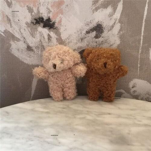 Mix Colors- New Size 9CM Fluffy Bear Stuffed Animal Toy Plush Doll , Key Chain Decoration Gift