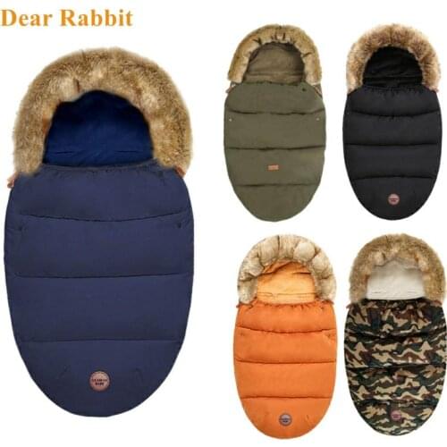 0-24m Baby Stroller Sleeping Bag Winter Warm Sleepsack Windproof For Infant Wheelchair Envelopes Footmuff Cocoon For Newborns