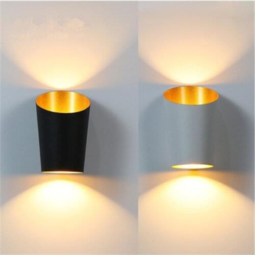 IP65 LED Wall Lamp Outdoor Waterproof Garden Lighting Aluminum AC86-265 Indoor Bedroom Living Room Stairs Wall Light