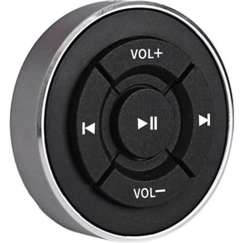 Phone Wireless Media Button Car Motorcycle Steering Wheel Music Play Remote Control Start Siri for iOS/Android