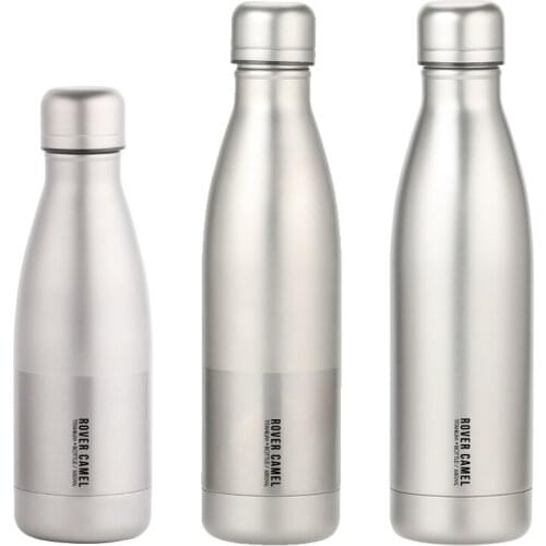 550ml 680ml Titanium Water Bottle single wall Sport Coke Bottle Polished Cola Bottle Outdoor Camping Drink Accessorie