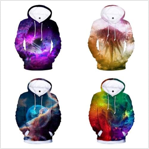 Cool Milky Way series Men/Women 3D Sweatshirts Print Milk Space Galaxy Hoodies Unisex Jacket Tops Harajuku Pullover Hoodie