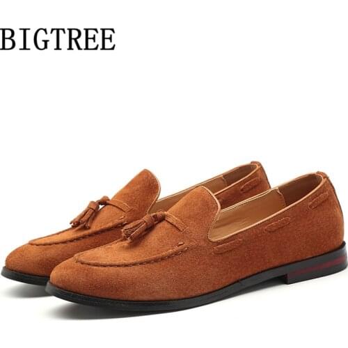 Formal Shoes Men Classic Tassel Loafers Men Shoes Leather Moda Italiana Coiffeur Dress Shoes Men Elegant Sapato Masculino Bona