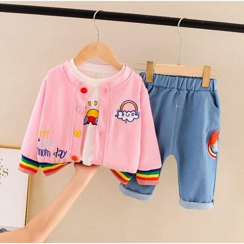 Spring Autumn Baby Boys Suits Girls Clothing Set Kids Letter Tracksuit Tops Pants Children Boys Outfits sets