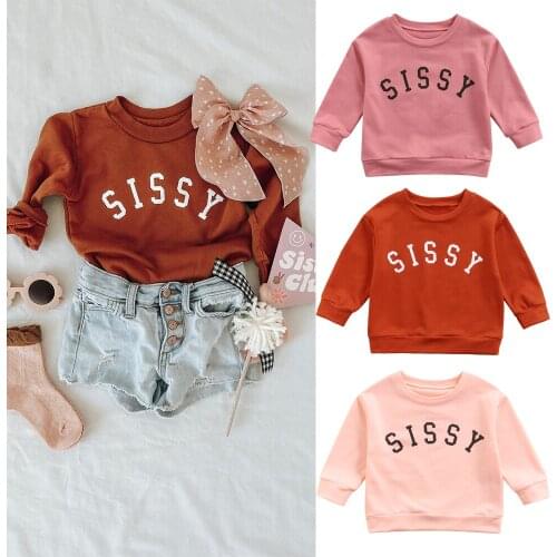 Spring Autumn Baby Girls Clothes Children Cotton Letter Printed Sweatshirt Kids Casual Sportswear Infant Clothing Hoodies