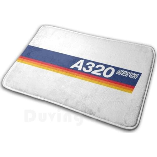 Vintage A320-Airborne Since 1987 Carpet Mat Rug Cushion Airbus A320 320 Airplane 1987 Plane Medium Range Jet Shorthaul