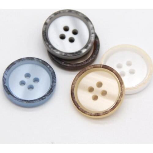 4Holes Resin White Blue Jacket Sewing Buttons For Clothing Coat Sweater Suit Women Decorative High Quality Accessories Wholesale