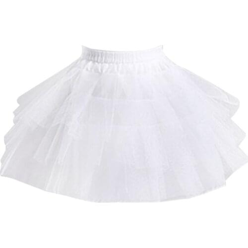Women Bridal Multi Layered White Mesh Lolita Short Petticoat Tutu Skirt With Steel Ring Princess Sweet Bustle Wedding Underskirt