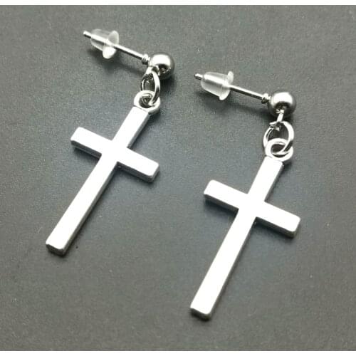 Women Cross Earrings Fashion Punk Cross Pendant Cartilage Drop Dangle Earrings Jewelry Aretes De Mujer Modernos
