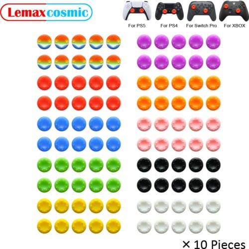10 Pieces Thumb Stick Grips Controller Joystick Cap For Nintendo Switch Pro For Sony Playstation DualSense Dualshock 4 5 PS4 PS5