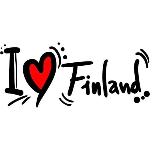 13cm x 4.2cm for I Love Finland Car Accessoires Stickers Camper Waterproof Decals Motorcycle RV Car Door Protector