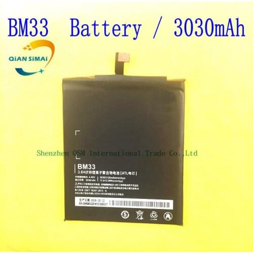 3030mAh New Original BM33 battery forXiaomi Mi4i Mi 4i mobile phone +Tracking Code
