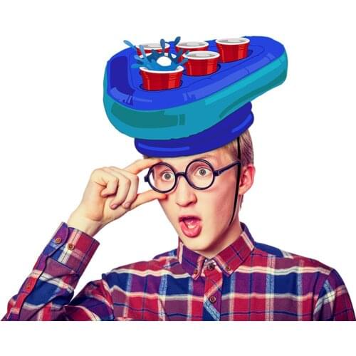 6-Hole Cup Holder Cap Inflatable Hat Floating Cup Holder Swim Pool Party Supplies for Beer Pong Home Storage Organization 2021