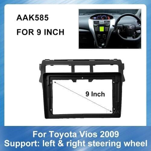 9 Inch 2 Din Car Radio Dash Panel for-Toyota Vios 2009 Car Audio GPS Navigation Panel Mounting Dash Installation Frame Trim