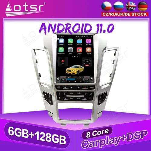 128G Android11 Car GPS Navigation For Cadillac CTS 2008-2012 Auto Stereo Multimedia Radio Video Player Carplay Tape Headunit DSP