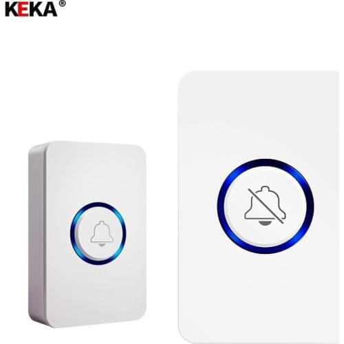 KEKA Wireless Waterproof Doorbell 1 Button 1Receiver Wide Range Remote Control Smart Home Wireless Doorbell US EU UK AU Plug