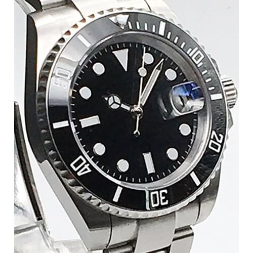 New 40mm mens luxury automatic mechanical watch mens stainless steel waterproof watch Relogio Masculino relojes para mujer