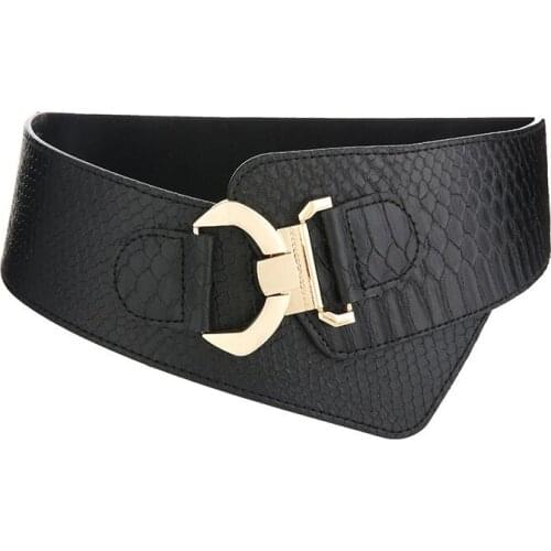 Cinturones para mujer belts for women luxury New Korean Style Windbreaker Elastic Waistband Wide Ladies Belt Alloy Buckle Dress