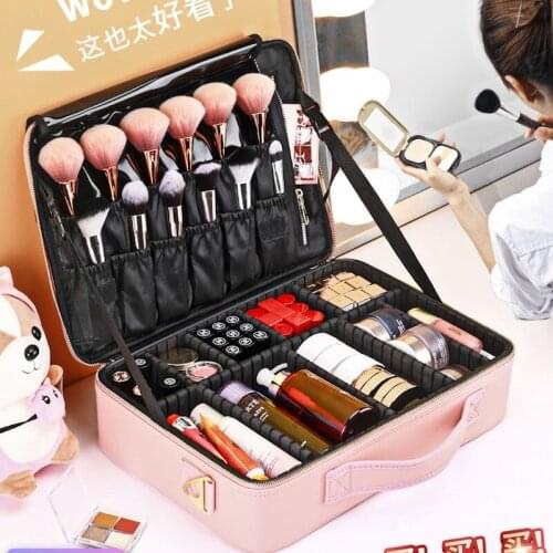 Makeup bag Large capacity cosmetic box suitcase Fashion makeup case Travel Storage organizer waterproof Make up bag my melody