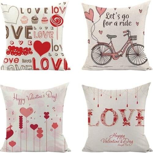 Love Colorful Cushion Cover Throw Pillow Case for Home Chair Sofa Decoration Square Pillowcases