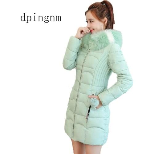 Coat Jacket Hooded Winter Jacket for Women parkas mujer 2018 New womens jacket fur collar Outerwear Female plus Size 3XL