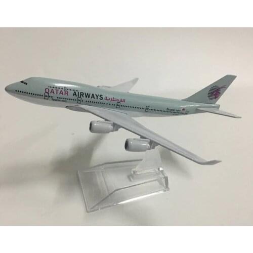 16cm Alloy Metal Air QATAR Airways Boeing 747 B747 400 Airlines Plane Model Aircraft Airplane Model w Stand Craft Gift