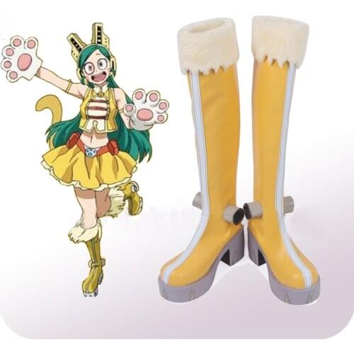My Hero Academia Boku No Hero Akademia Pussy Cat Ragdoll Yellow Cosplay Shoes Boots Halloween Party Cosplay Costume Accessory