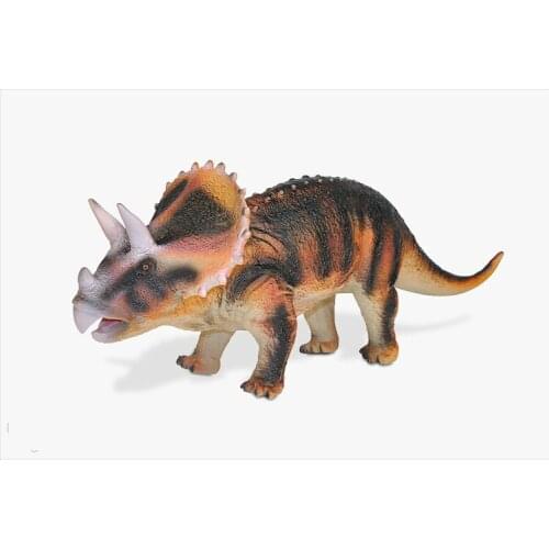 50cm Large Size Soft Dinosaur Toys Animals Action Figure Boy Classic Collection Triceratops Model Kids Gift