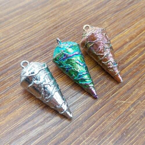 Natural Semi-precious Stones 17x40 Mm Pendulum Pendant Earrings Necklace Pendant Semi-finished Products DIY Jewelry Accessories