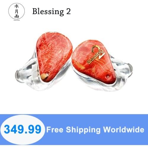 MOONDROP Blessing 2 In-Ear Monitor Earphone 1DD+4BA Hybrid Technology Blessing2 Headphones with Detachable Cable Earbuds