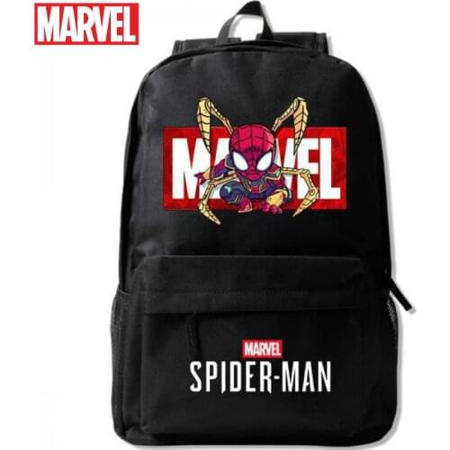 Original Disney Marvel Spider-man Iron Man Deadpool Surrounding Teenager Middle School Student School Bag Backpack Backpack
