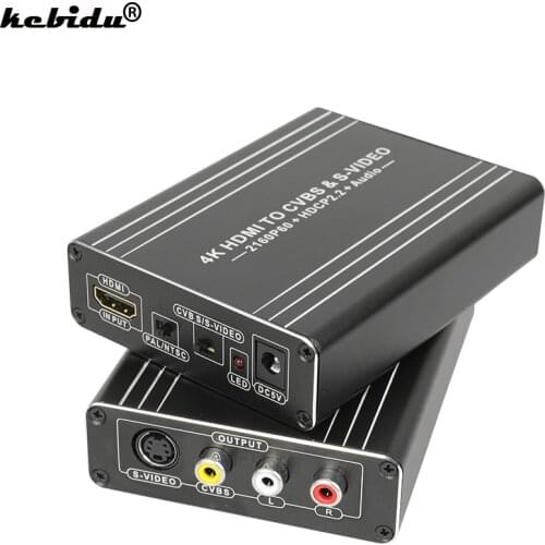 HDMI-compatible 2.0b TO AV SVIDEO Adapter 4K 60hz 576i 480i FHD CVBS Video AUDIO 3 RCA Converter hdcp2.2 1080p 21660P NTSC PAL