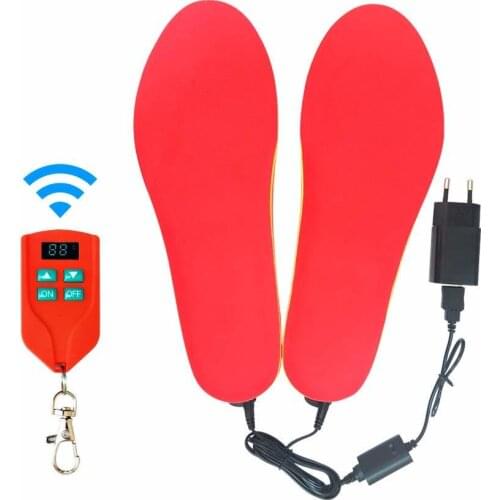 2000mAh Rechargeable Electric Heated Insoles Smart Remote Control Heating Insoles Shoe Pads for Skiing Cycling