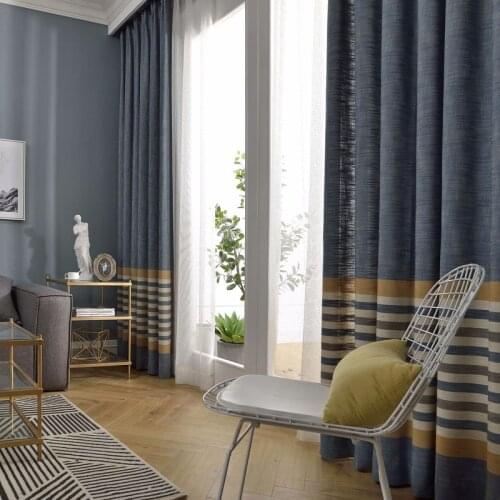 Light Luxury Printed Cloth High-grade Linen Curtains Window Screens Semi-shading Curtains Living Room Bedroom Curtains Custom